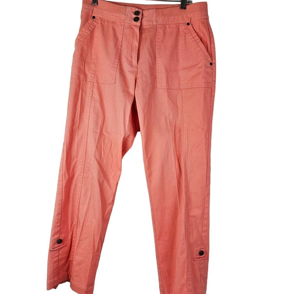 Ruby Rd Women's Ankle Pants Size 8 Coral Cotton‎ Outdoor